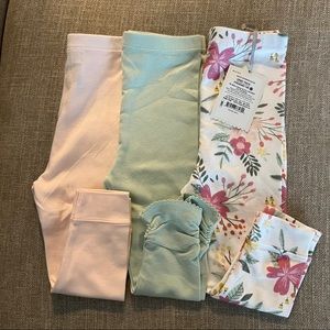 Baby Girls' 3pk Meadow Pull-On Pants - Cloud Island™ White